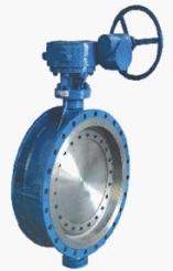 Double Flanged End Off Set Eccentric Disc Butterfly Valve Gear Operated Manufacturer Exporter India