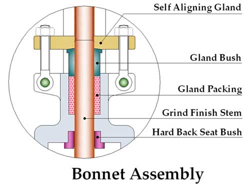 Gate Valve Bonnet Assembly Diagram Details Drawing