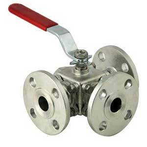 SS304-316-3-Way-Flanged-End-Ball-Valve-Manufacturer-Exporters-India